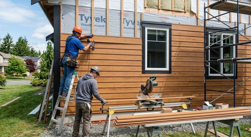 Faux Wood Siding Installation in Clarksville, OH