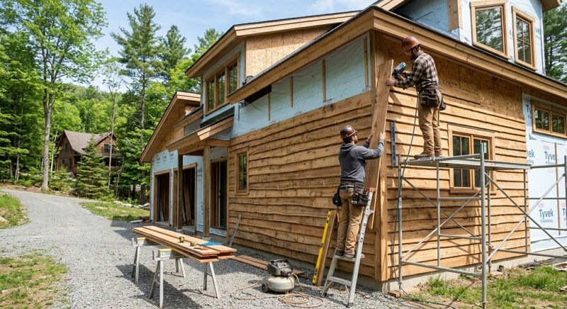 Faux Wood Siding Installation in Harrison, OH