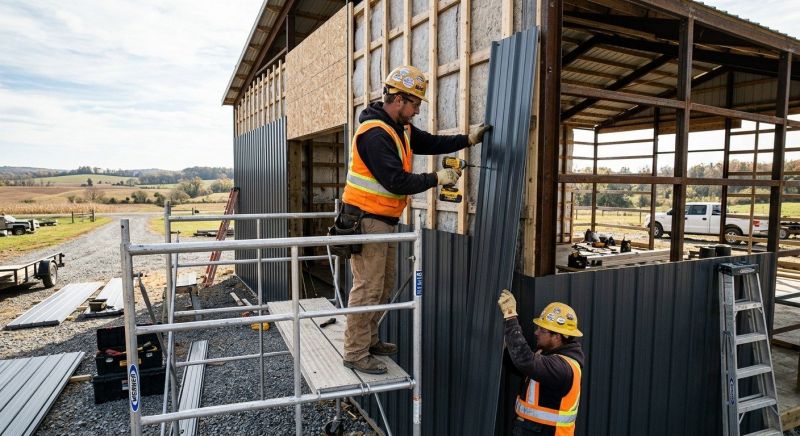 Metal Barn Siding Installation in Warren County, OH