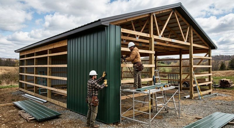 Metal Barn Siding Installation in Warren County, OH