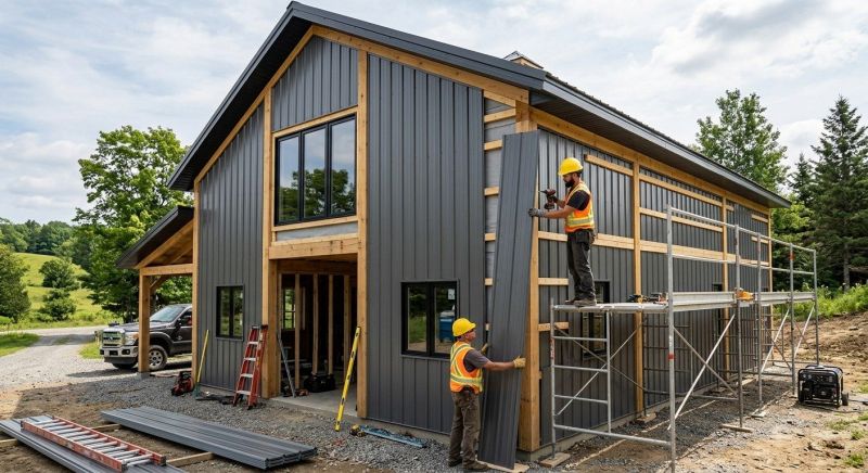 Pole Barn Siding Installation in Warren County, OH