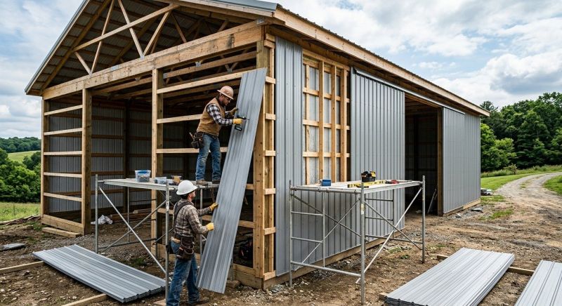 Pole Barn Siding Installation in Warren County, OH