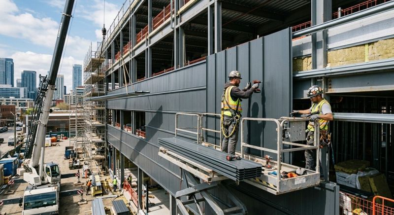 Steel Cladding Installation in Warren County, OH