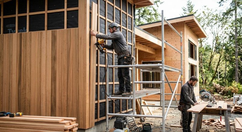 Wood Cladding Installation in Blanchester, OH